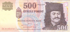 500 Forintos Milleneumi Bankjegy Előoldala