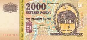Milleniumi 2000 Forint / előoldal