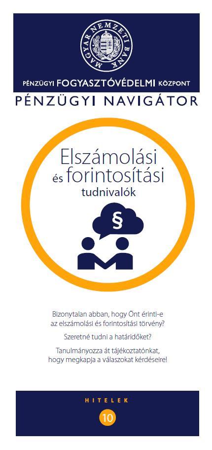 Elszámolási és forintosítási tudnivalók